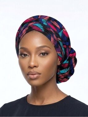 African Headwrap: Tropical Palm Print